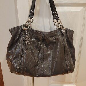 Coach Alexandra - Gray Patent Leather Bag